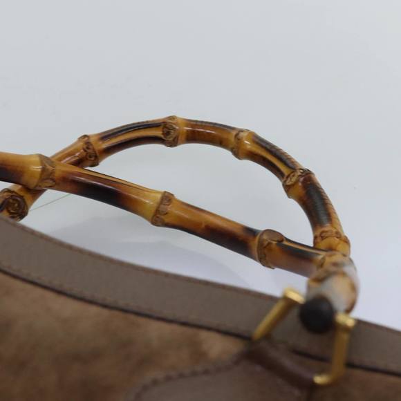 GUCCI Bamboo Tote Bag Suede Brown 002 2853 0260 0 Auth 75116 - Picture 8 of 16